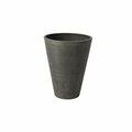 Heat Wave Valencia Round Planter Pot - Textured Charcoal - 13 x 10 x 10 in. HE2750568